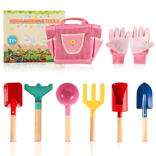 Image of Kids Gardening Tools,10-Piece Toddler Gardening Set,Gardening Set for Kids Ages3-5,Perfect for Beach & Garden Play,Gardening Tools for Kids,One of The Meaningful Gifts for Children