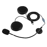 Auriculares Bluetooth, Accesorios de Micrófono Cancelando Auriculares Portátil Fácil de Instalar Compatible Para Auriculares V8 Intercomunicador, Como Se Muestra en la Imagen