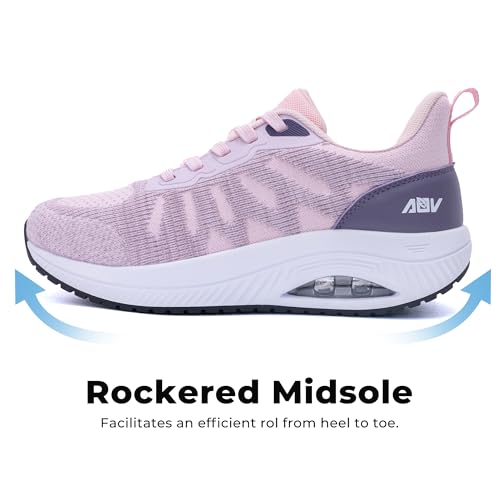 Image of QAUPPE Womens Walking Shoes with Arch Support Athletic Orthotic Sneakers for Women Foot Pain Relief