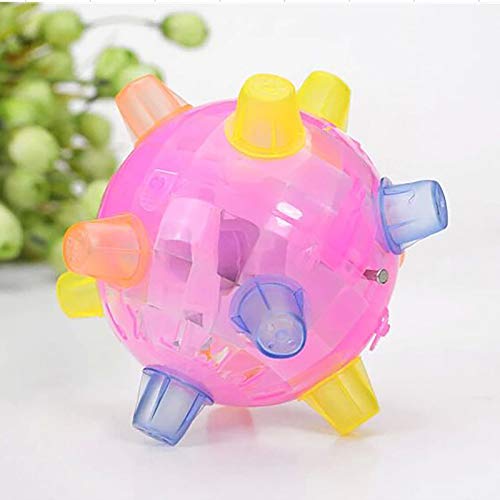 OLOPE Toddlers Baby Music Shake Dancing Ball Toy, Move and Crawl Ball Toys for Kids,Bouncing Sensory Learning Ball Toys Ideal Present for Baby Boys and Girls, Endless Fun for Children (Pink)