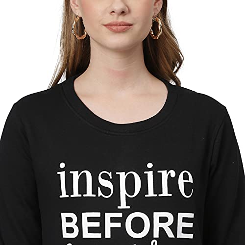 Image of Campus Sutra Women's Cotton Crew Neck Sweatshirt