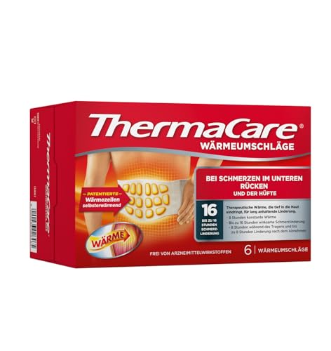 ThermaCare Wärmepflaster für den unteren Rücken, 6 Stück, bei Schmerzen im unteren Rücken und der Hüfte, Originalware von Angelini Pharma Deutschland