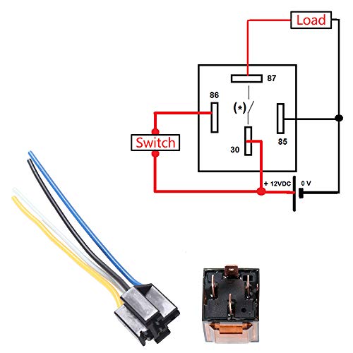 Esupport Car Universal Transparent Relay 12V 80A Spst 4Pin Switch Wire Socket Plug Harness Kit Pack Of 5 #TOP2
