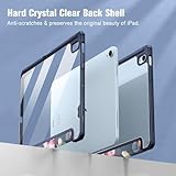 FINTIE Hybrid Case for iPad Air 11 Inch M3 (2025) / M2 (2024), iPad Air 5th / 4th Generation (2022/2020) - Shockproof Slim Clear Back Cover with Pencil Holder, Auto Wake/Sleep, Blooming Hibiscus - Image 6