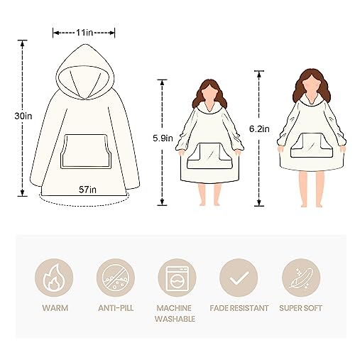 Touchat Oversized Sherpa Fleece Wearable Blanket Hoodie — view 7
