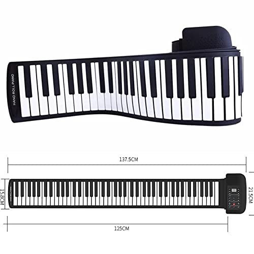 KEMNGO Piano de Studio, Piano Enroulable Portable à 88 Touches, Clavier de Piano MIDI Bluetooth Flexible for Enfants… - Les Beatles, Paul McCartney, John Lennon, RIngo Starr, George Harrison KEMNGO Piano de Studio, Piano Enroulable Portable à 88 Touches, Clavier de Piano MIDI Bluetooth Flexible for Enfants… – Image 8