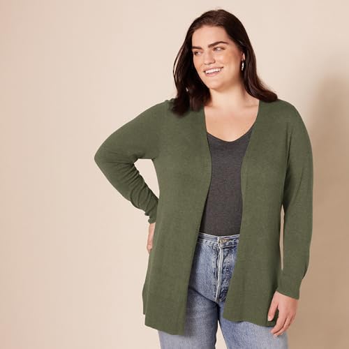 Image of Amazon Essentials Women's Lightweight Long Sleeve Open-Front Cardigan Sweater (Available in Plus Size)