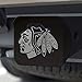 FANMATS NHL - Chicago Blackhawks Black Metal Hitch Cover, 3.4