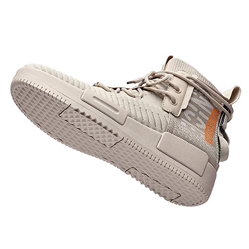 RUNMAXX Tênis masculino moderno para caminhada com cadarço e cano alto estiloso, atlético, casual, B