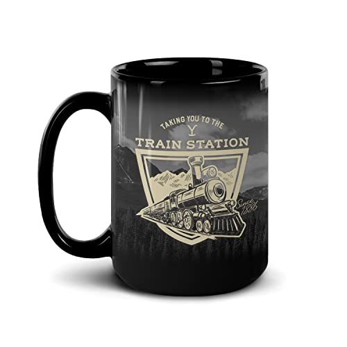PARAMOUNT NETWORK Yellowstone Taking You to the Train Station Black Mug- Officially Licensed - 15oz
