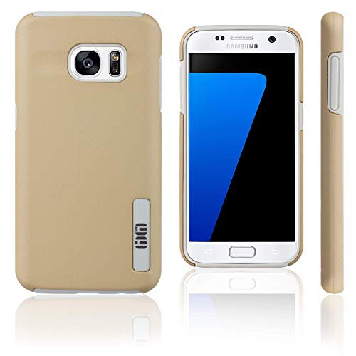 Lilware Smooth Armor Funda para Samsung Galaxy S7 SM-G930. Robusta Plástico Duro Doble Capa Protectora Funda. Negro/Dorado Color