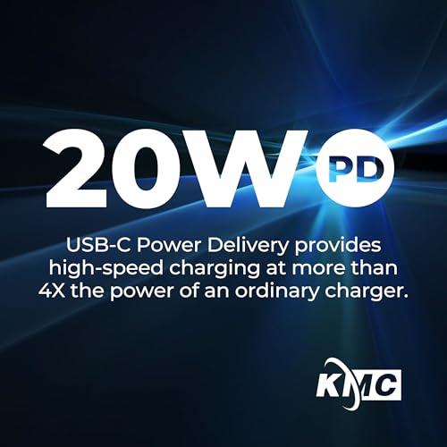 KMC Multitoma Extensión Retráctil con 5 Tomas, 2 USB-A y 1 USB-C PD, Protector contra Sobretensiones 735J, Cable Retráctil de 2.44 m, Enchufe Plano de 3 Patas, Certificado UL/ETL, Gris miniatura 4