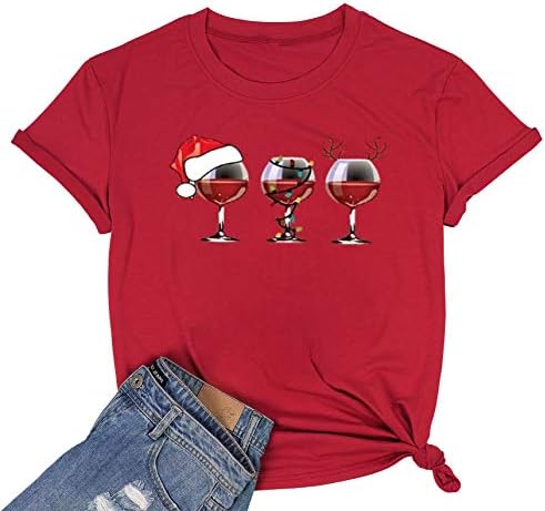 Christmas T Shirt Womens Funny Glasses 