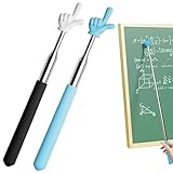 2PCS Telescopic Teachers Pointer, Retractable Pointer Finger Stick, Mini Portable Handheld Pointer for Elementary School Kindergarten Teacher and Classroom Presentations, Up to 26.7
