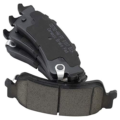 Image of TRQ Rear Brake Pad and Rotor Set Ceramic Coated Rotors Calipers Compatible with 2002-2004 2006 Chevrolet Silverado 1500 2000-2001 GMC Yukon XL 1500