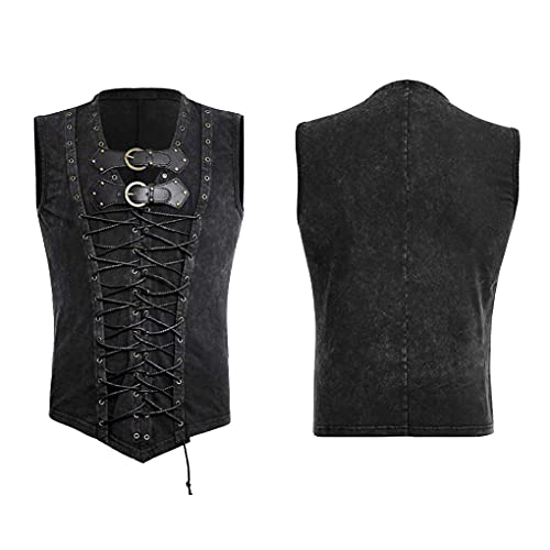 DEVIL SHACKLES Chaleco para hombre ropa de abrigo ligera sin mangas ajustable 3