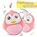 UNIH Roly Poly Baby Toys 6 to 12 Months Developmental, Tummy Time Wobbler Toy for Baby, Penguin Tumbler Wobbler Toys for Infant Boy Girl Gifts (Pink)