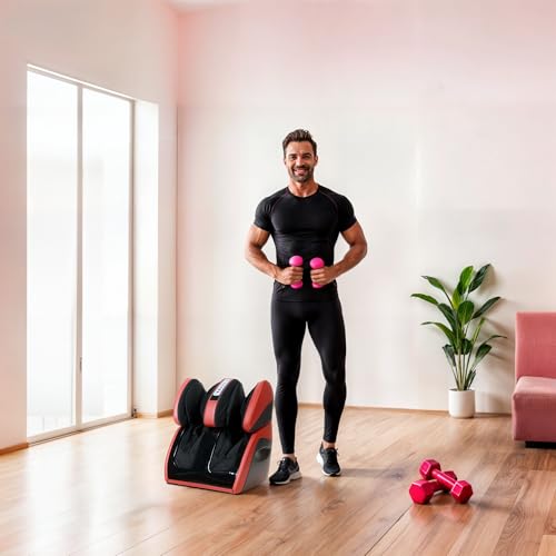 GLOBAL RELAX® | VITALZEN PLUS urządzenie do masażu stóp, nóg, kolan i mięśni – czerwony – zagęszczanie powietrza – termiczne – ugniatanie – refleksologia