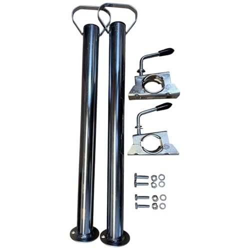 mb-m Kit de supports de stationnement pour remorques de voiture, 2 supports de 600 mm, 2 supports de montage, matériel de montage