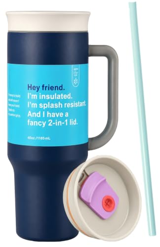 Toy Imagine 1200ml Insulated Tumbler with Handle & Straw, Stainless Steel