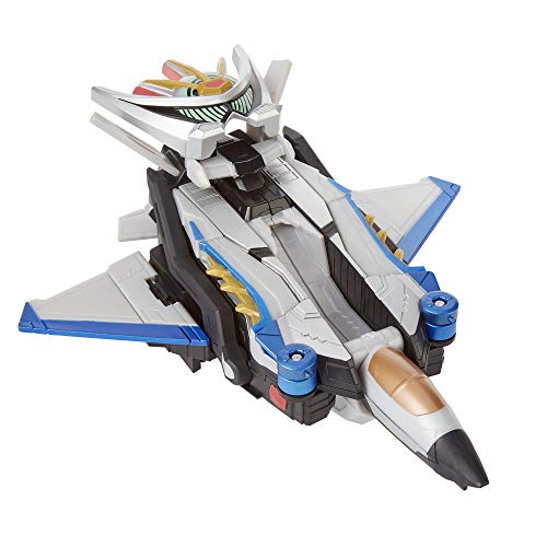 Power Rangers Beast Morphers - Figurine Robot Zord du Ranger Argent Convertible en Beast-Jet et en Mode Scarabée – 15 cm - Transformable - Jouet