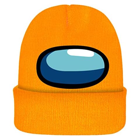 Stecto Theme Us Hat Unisex Winter Knit Hat Among Us Beanie Hat Comfortable Breathable Soft Beanie Winter Hats Christmas Birthday Cosplay Party Present for Gamer Lover Cover