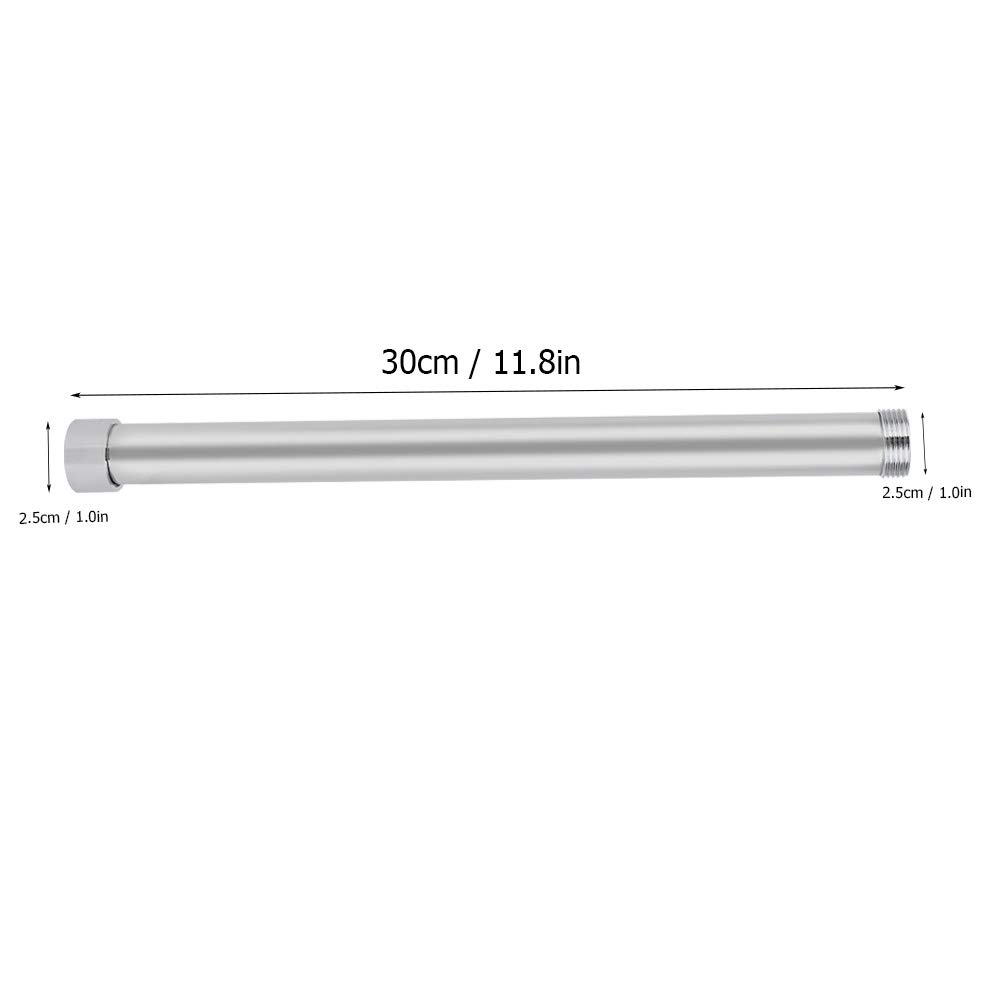Tubo de Extensión de Ducha 25 mm de Diámetro, Galvanoplastia de Cobre, Ajuste de Altura, Fácil de Instalar, 100% Nuevo, Plateado, 1 Unidad