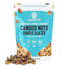 Lakanto Candied Nuts Simple Glazed - No Sugar Added, Sweetened with Monk Fruit, 3 Net Carbs, Keto Diet Friendly, Vegan, On the Go Snack Anytime Simple Glazed