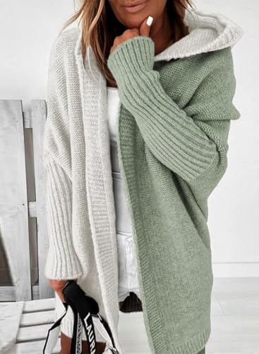 Image of Astylish Women 2026 Fall Clothes Outfits Hooded Knit Cardigan Sweaters