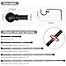 Thestoa 2 pack Black Curtain Rods for Windows 48 to 92 inch, Adjusts Length by Splicing, 5/8