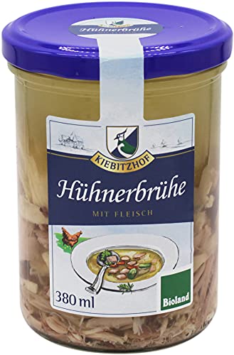 Kiebitzhof Bioland Hühnerbrühe mit Fleischeinlage (6 x 380 gr) Cover