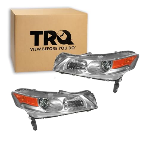 Image of TRQ Headlight Assembly Set AC2518116 AC2519116 Compatible with 2009-2011 Acura TL