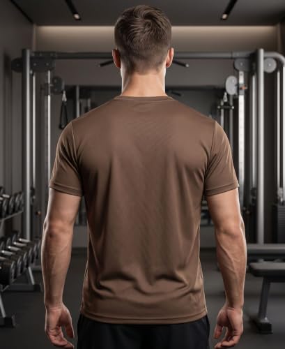 Image of T T Men Dri-Fit Polyester Dot- Knit Fabric| Round Neck | Half Sleeve | Sweat-Wicking Gym & Active Wear Tees