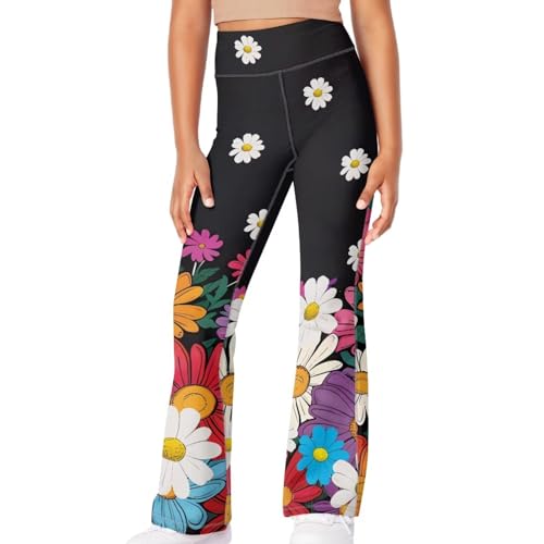 Yewattles Girl Bootcut Yoga Leggings Tummy Control High Waisted Leggings Flare Yoga Pants Soft Sweatpants 5-14 Years3