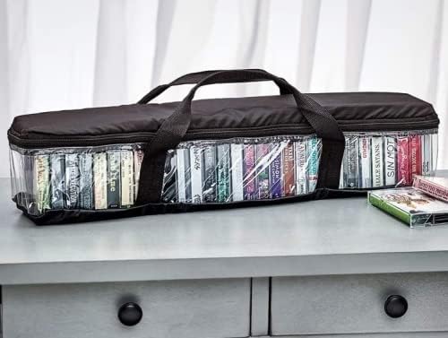 Imperius Cassette Tape Bag-Organizer-Carrier-Storage-Dust,Moisture Free-Hold 30 Set of 2