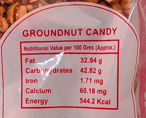 Image of V.V.K.Sweets Kovilpatti VVK Kadalai Mittai - Burfi - Chikkies Candy - Pack of 3 x 250Grams (750 Grams)