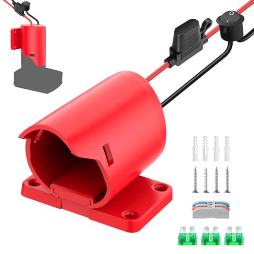 12V Adapter for Power Wheel Adapter Compatible with Milwaukee M12 Battery Battery Connector Conversion Kit for Power Tool DIY RC Toy Car Power Converter with Switch Fuse 12AWG Wire Wire Terminal