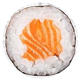 Pla Pla Pla Manta Redonda Polar Personalizada con Forma de Sushi. Manta de Sushi con Forma Redonda. Manta para sofá Divertida 150 x 150 cm.