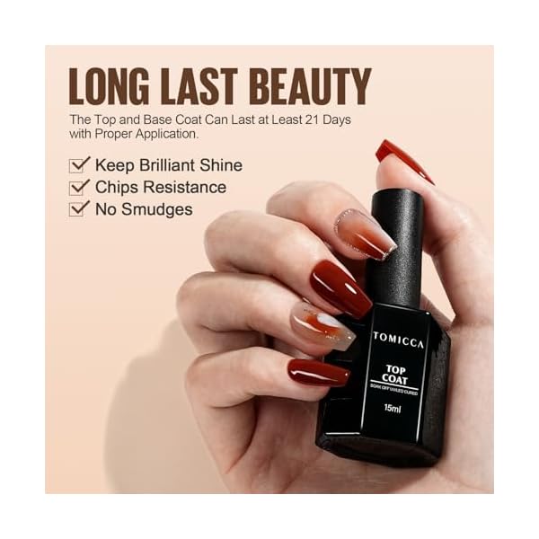 TOMICCA Base Coat Top Coat UV Set – Bild 3