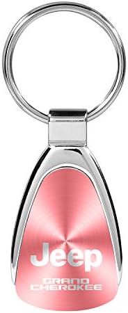 AU-TOMOTIVE GOLD Tear Drop Metal Key Ring for Jeep Grand Cherokee (Pink) image 4