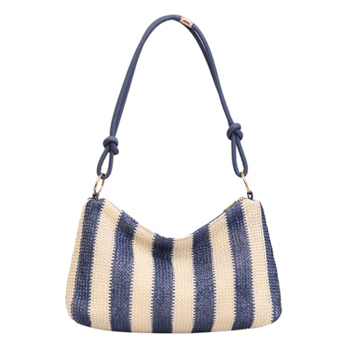 Straw Bags for Women, Summer Straw Shoulder Bag Trendy Straw Purses and Handbags - Main Image