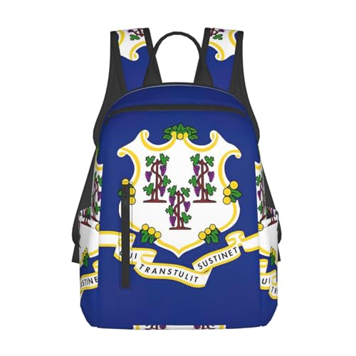 Sac à dos léger drapeau Connecticut motif outdoor et voyage