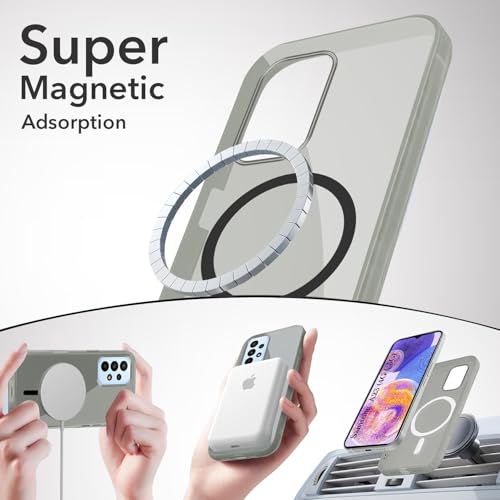 Image of Jkobi Lifetime Anti-Yellow MagSafe Compatible Clear Back Cover Case for Samsung Galaxy A23 4G | 5G (Sleek Hard Crystal | Shockproof and Camera Protection)