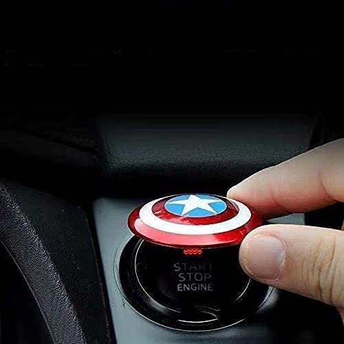 Amazon 正規品 エンジンスタートボタンカバー 車スタートボタンカバー エンジンスタートリング プッシュスタート カバー 亜鉛合金 スイッチ保護アクセサリー 通用 スポーツ アウトドア