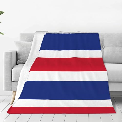 GFXEDSAH Manta portátil de franela ultrasuave con estampado de bandera de Costa Rica, versátil para sofá y manta de aire acondicionado de viaje