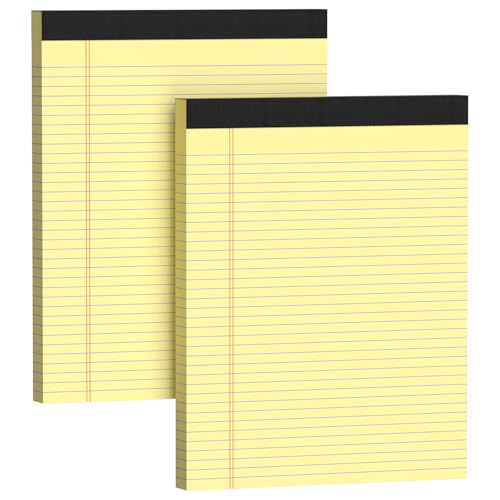 Glyanlee Legal Pads 8.5 X11, College Ruled Notepads, 2 Pack,