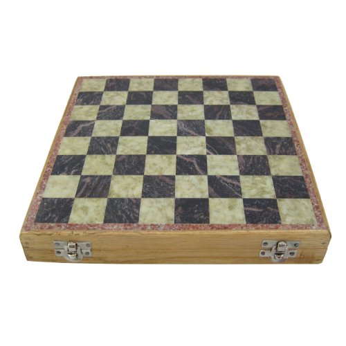 Jeu d'échecs en marbre véritable 30 cm, le cadeau d'exception idéal