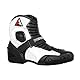 Audax Herren Motorradstiefel-Biker Boots-Sport Motorrad Stiefel aus echtem Leder-Leicht und Atmungsaktiv, mit verstärkten Protektoren Schwarz Weiss - 42