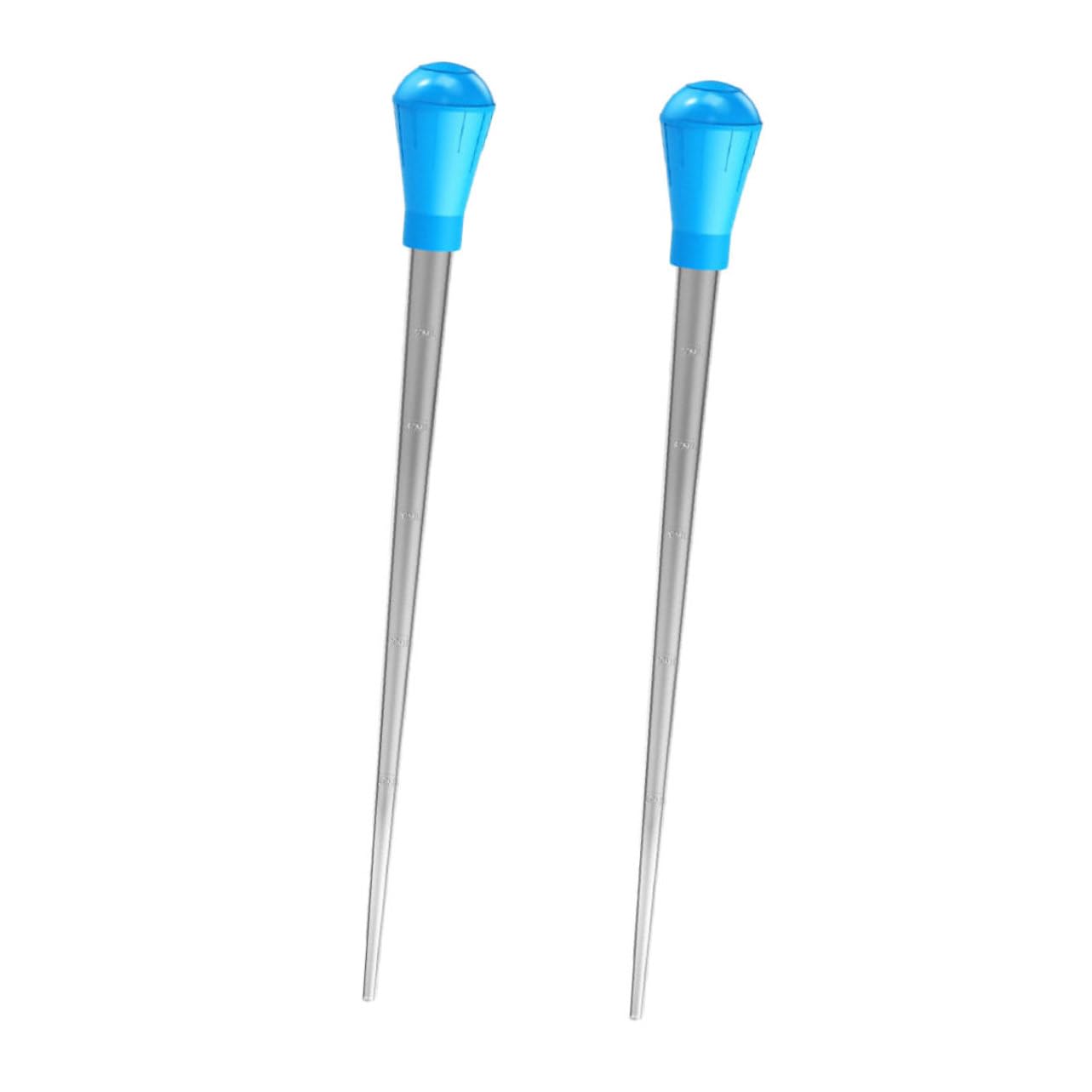 FELTECHELECTR 2pcs Multifunctional Graduated Dropper Liquid Measuring Tools for Kitchen Fish Tank and Laboratory Use Food-Grade Plastic Easy to Use