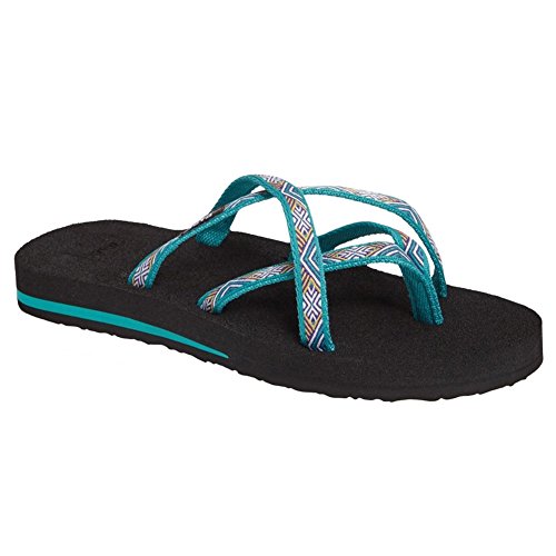 Teva Olowahu W's, Damen Zehentrenner, Grün (Isla Tropic Teal), 37 EU